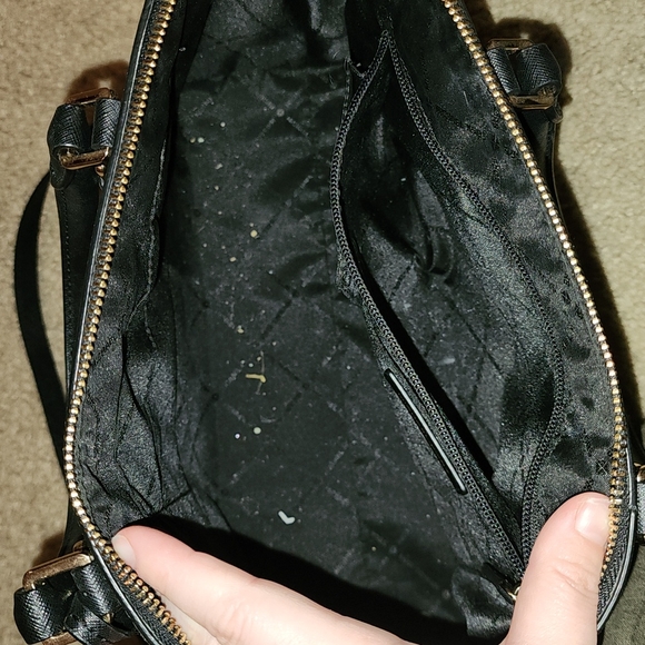 Michael Kors Black Bag with Navy Floral Coin Purse - Picture 4 of 9